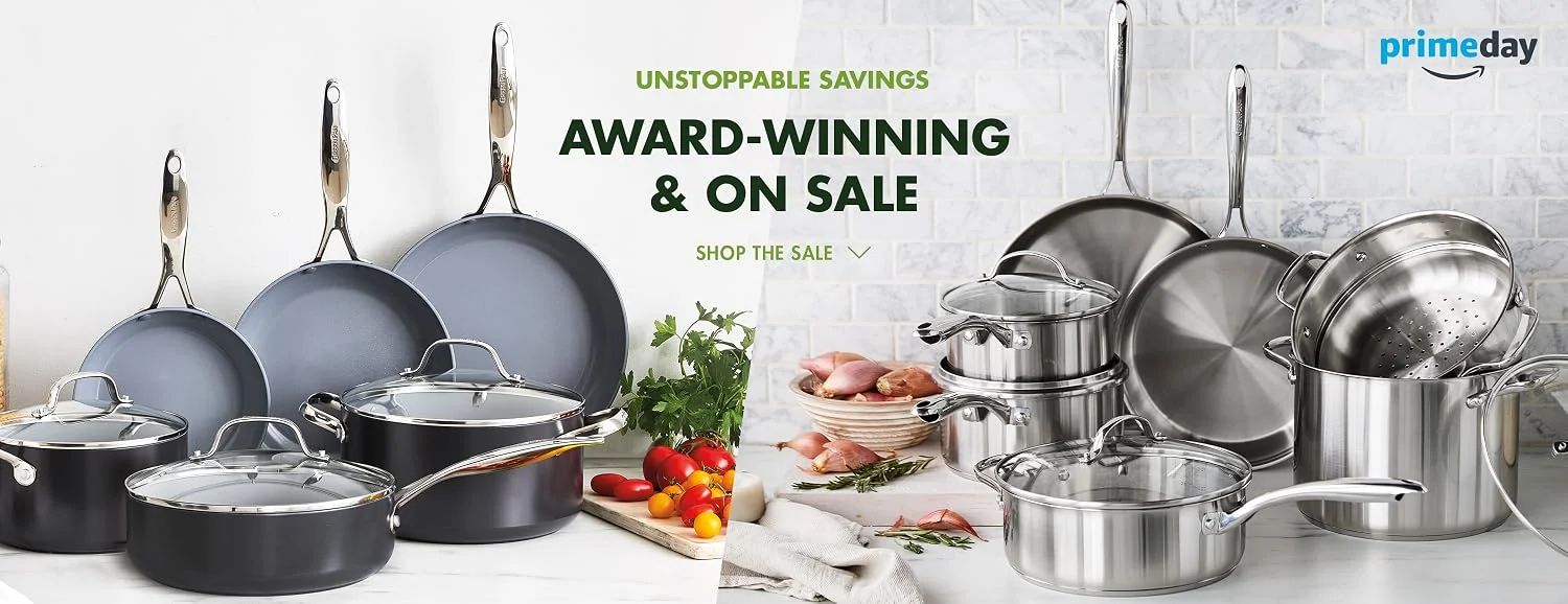 GreenPan stainless steel cookware set